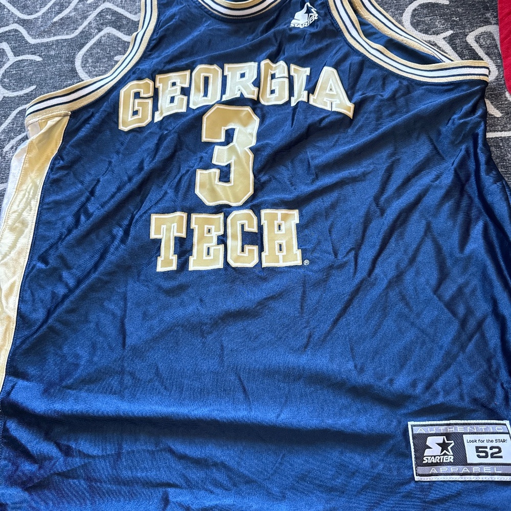 Vintage Georgia Tech Starter Jersey Stephon Marbury XL